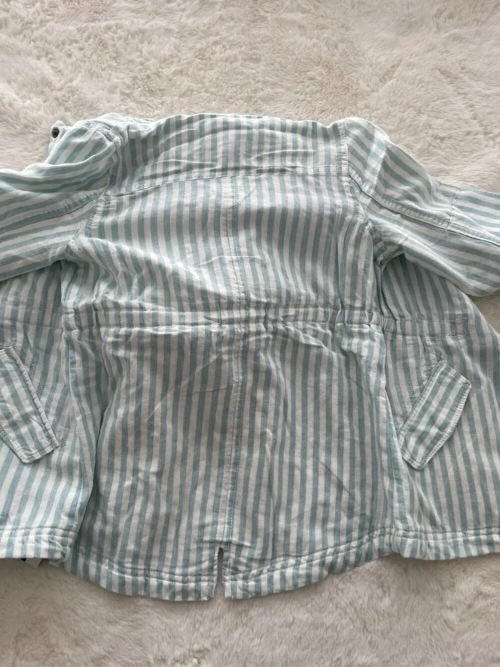 SALE! NWT GAP Kids Hooded Jacket Light Blue Stripes Size 5T